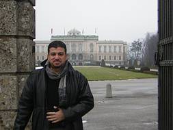 Mr. Osama Hamdan in front of Schloss Klessheim